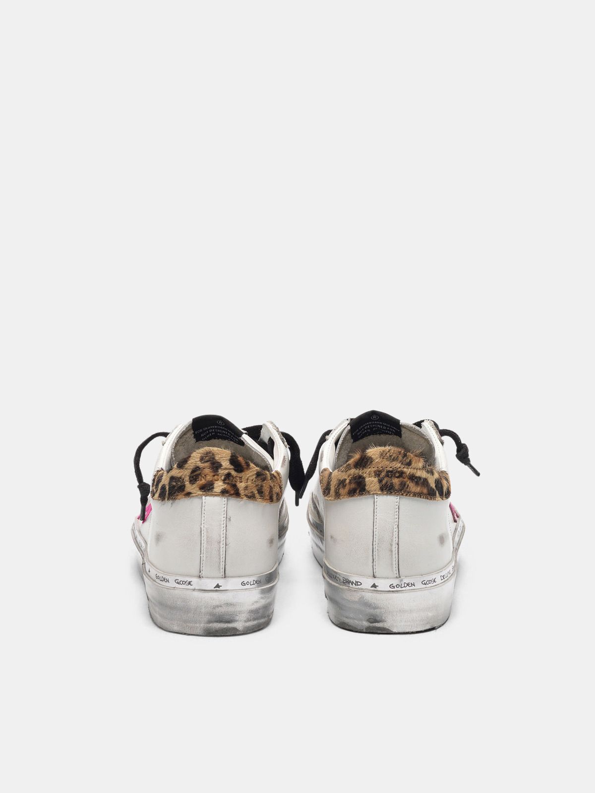 Hi Star sneakers with fuchsia star and leopard-print heel tab
