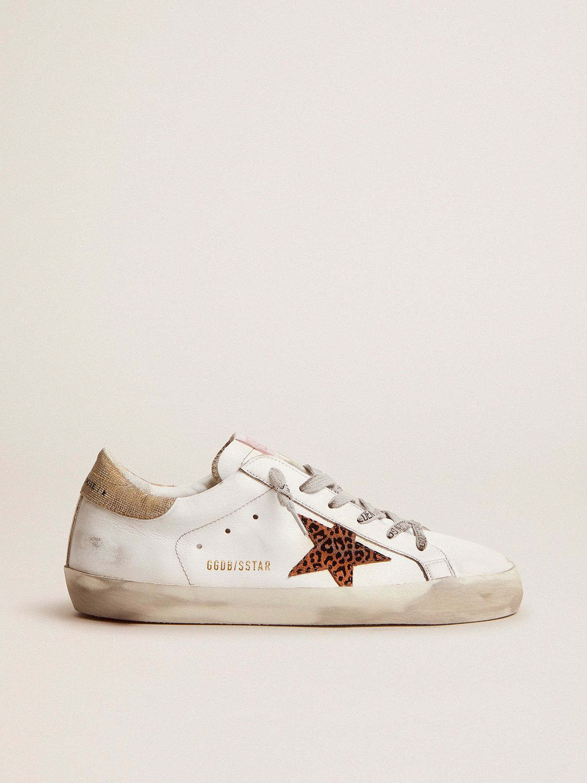 Sup-S LTD sneakers with leopard-print star and gold glitter heel tab